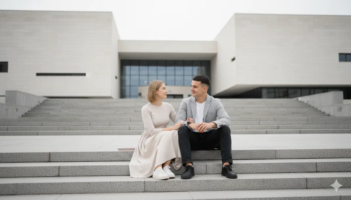 Museum Steps Portrait